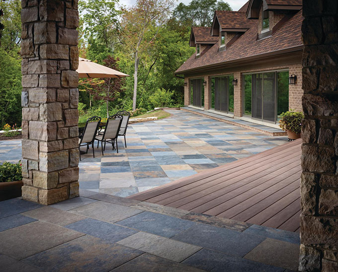 Patio with hardscapes and decking