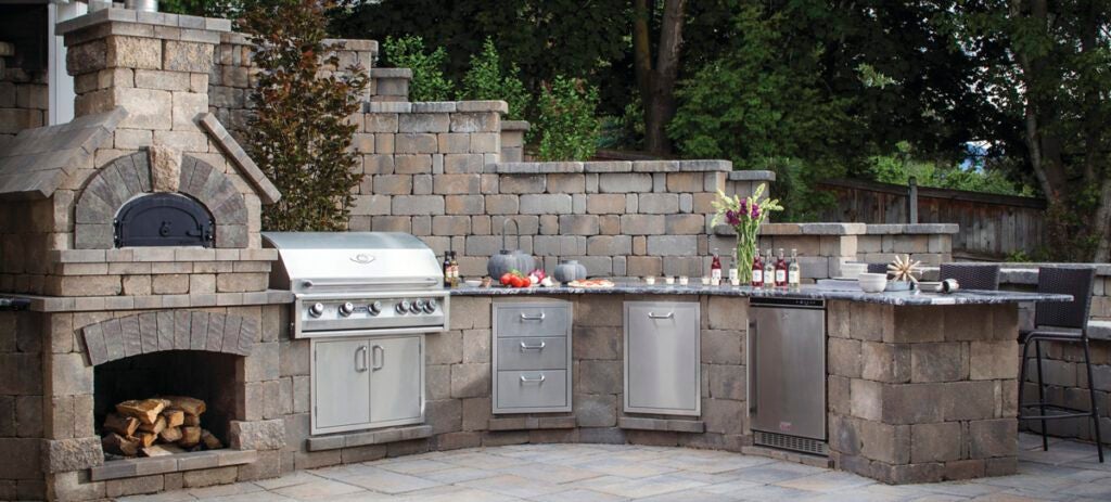 trendy outdoor kitchen