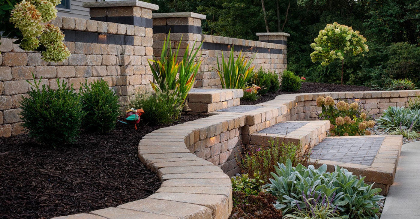 St. Louis Retaining Wall, Patio, & Fireplace Pavers - Belgard