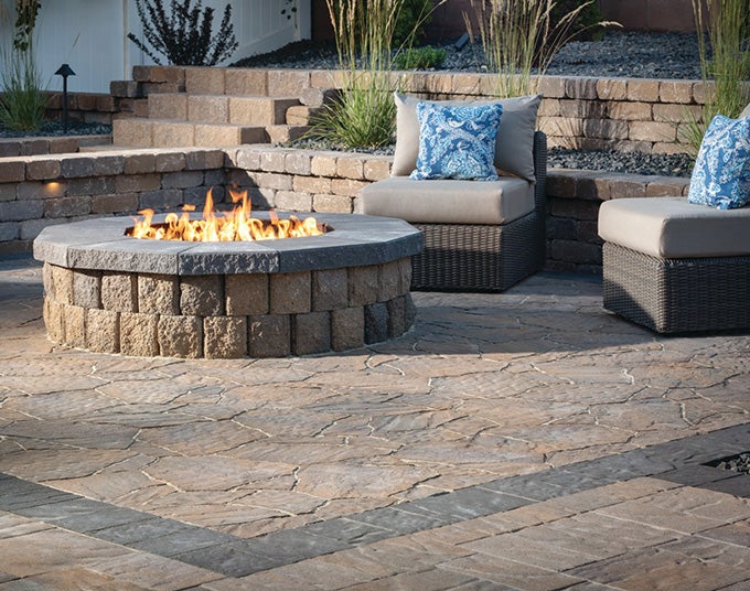 belgard fireplace 3d rendering