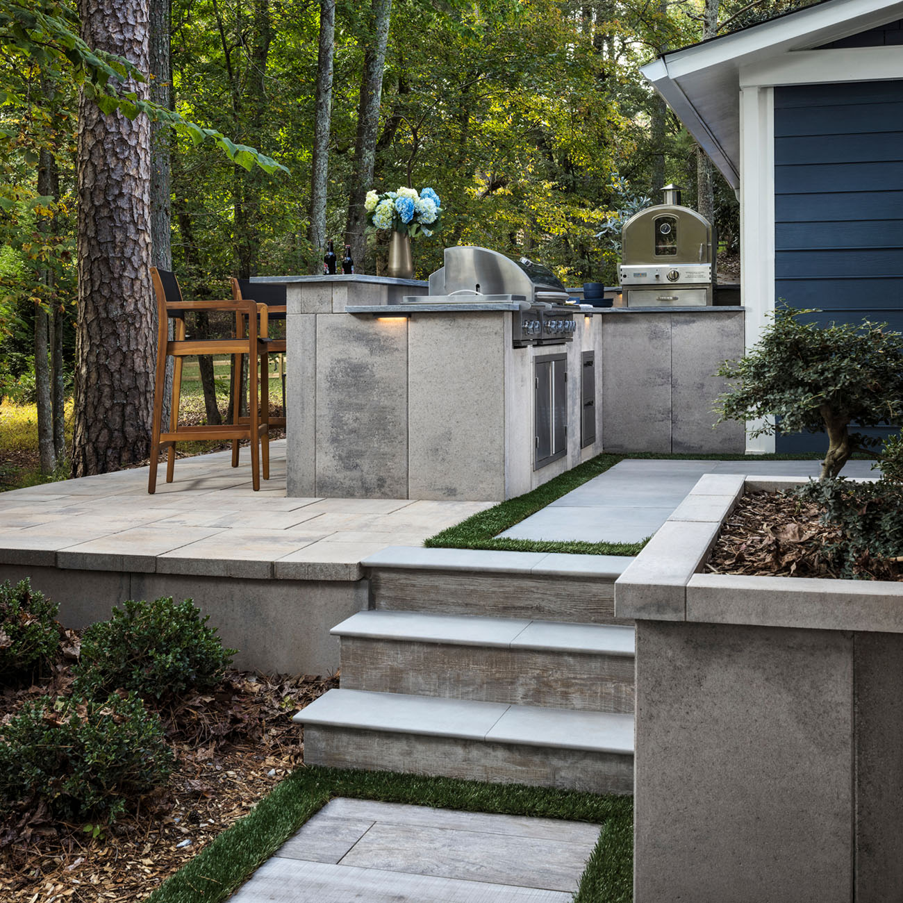 Belgard Artforms Outdoor Kitchen with Built-In Grill in Denver