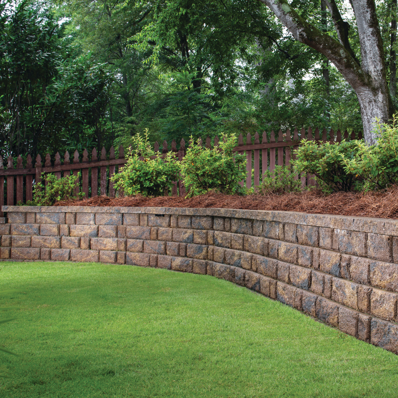 Houston Backyard Landscaping Wall Diamond 9d