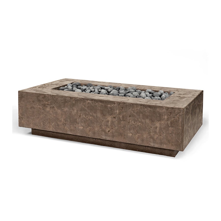 Artisan Cast Stone Rectangle Fire Pit: Elegant Outdoor Living