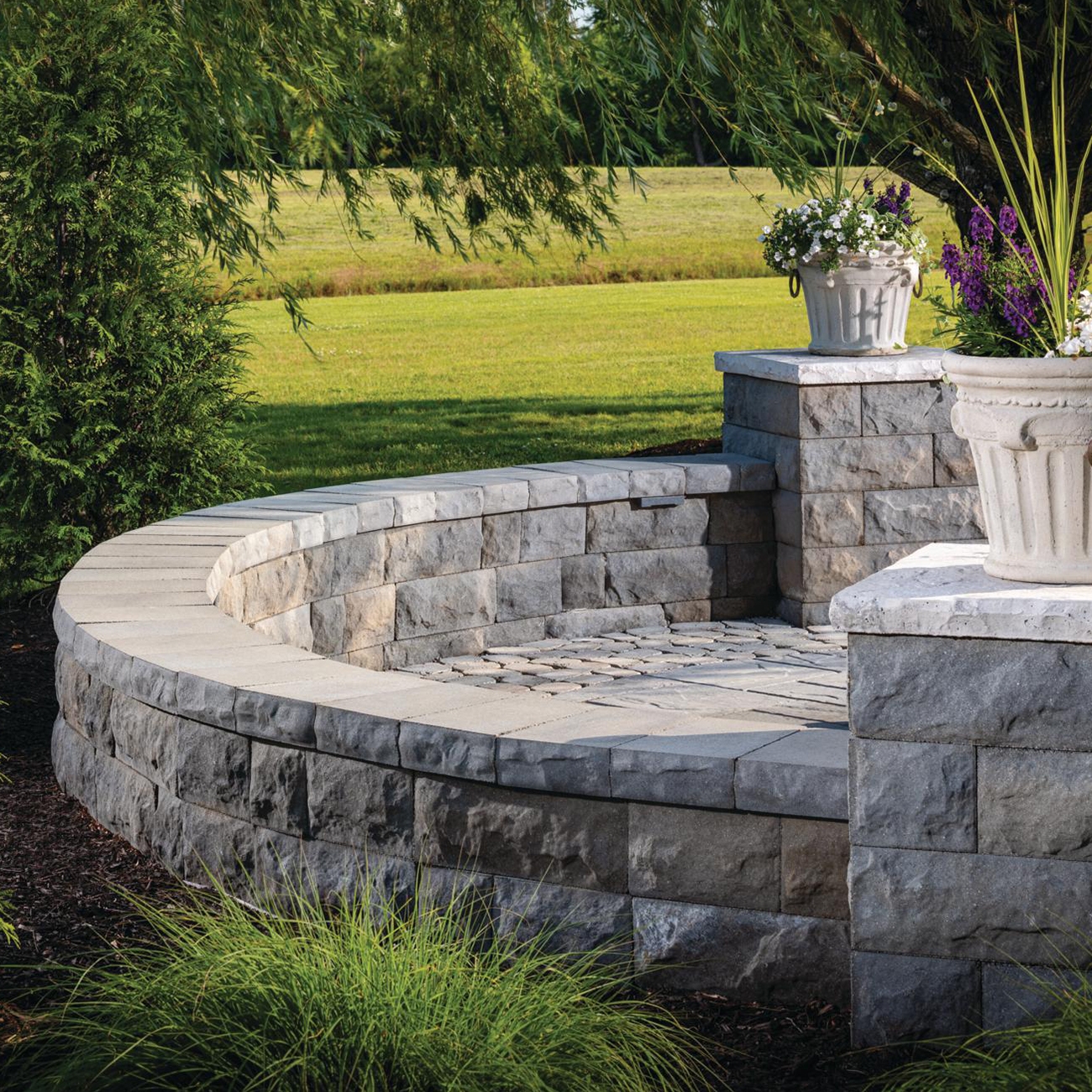 Belair backyard patio freestanding or retaining wall for Richmond, VA