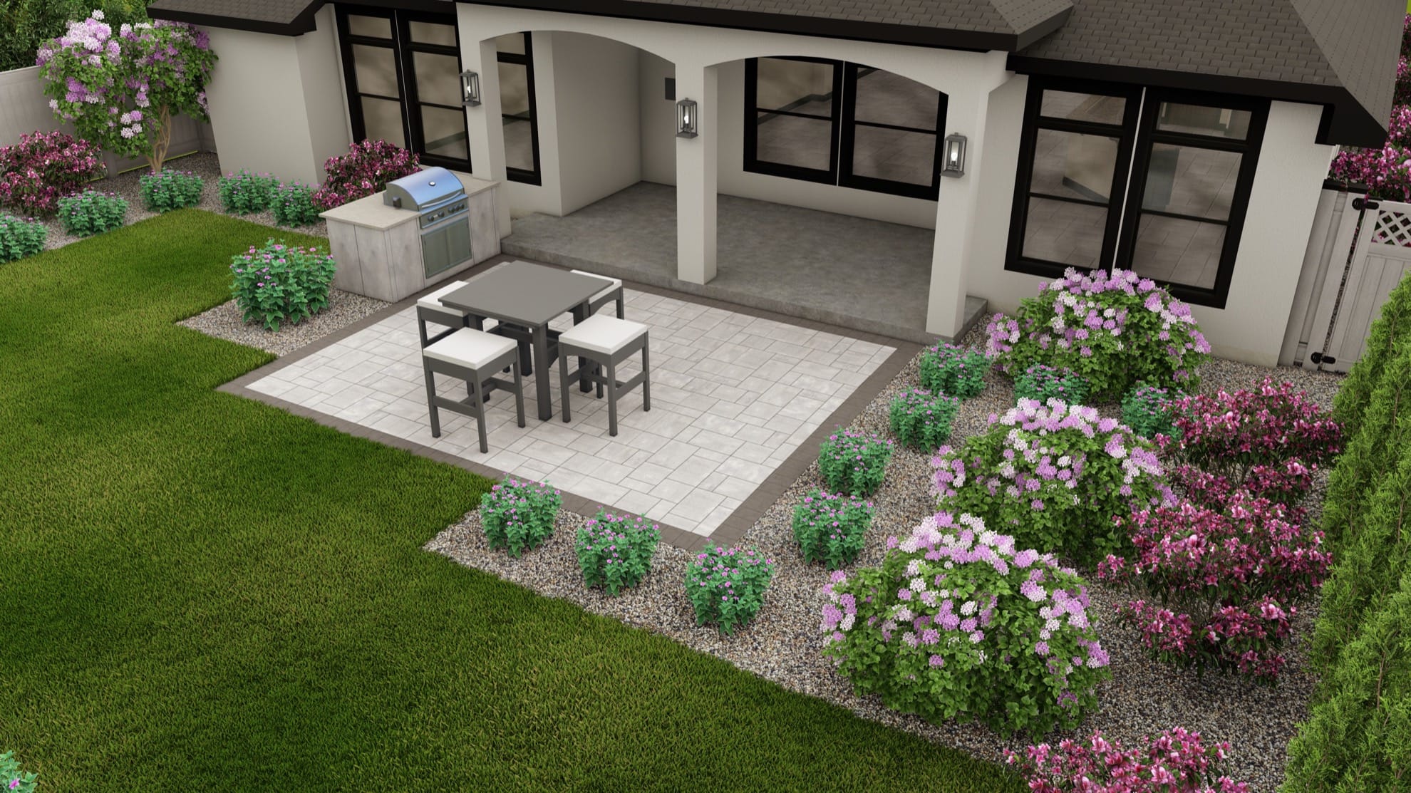 Dimensions™ Patio + Built-In Grill