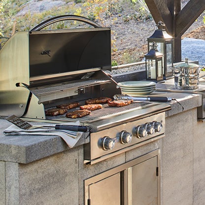 Elements™ Grill, an outdoor built-in gas grill ideal for grilling favorite meats