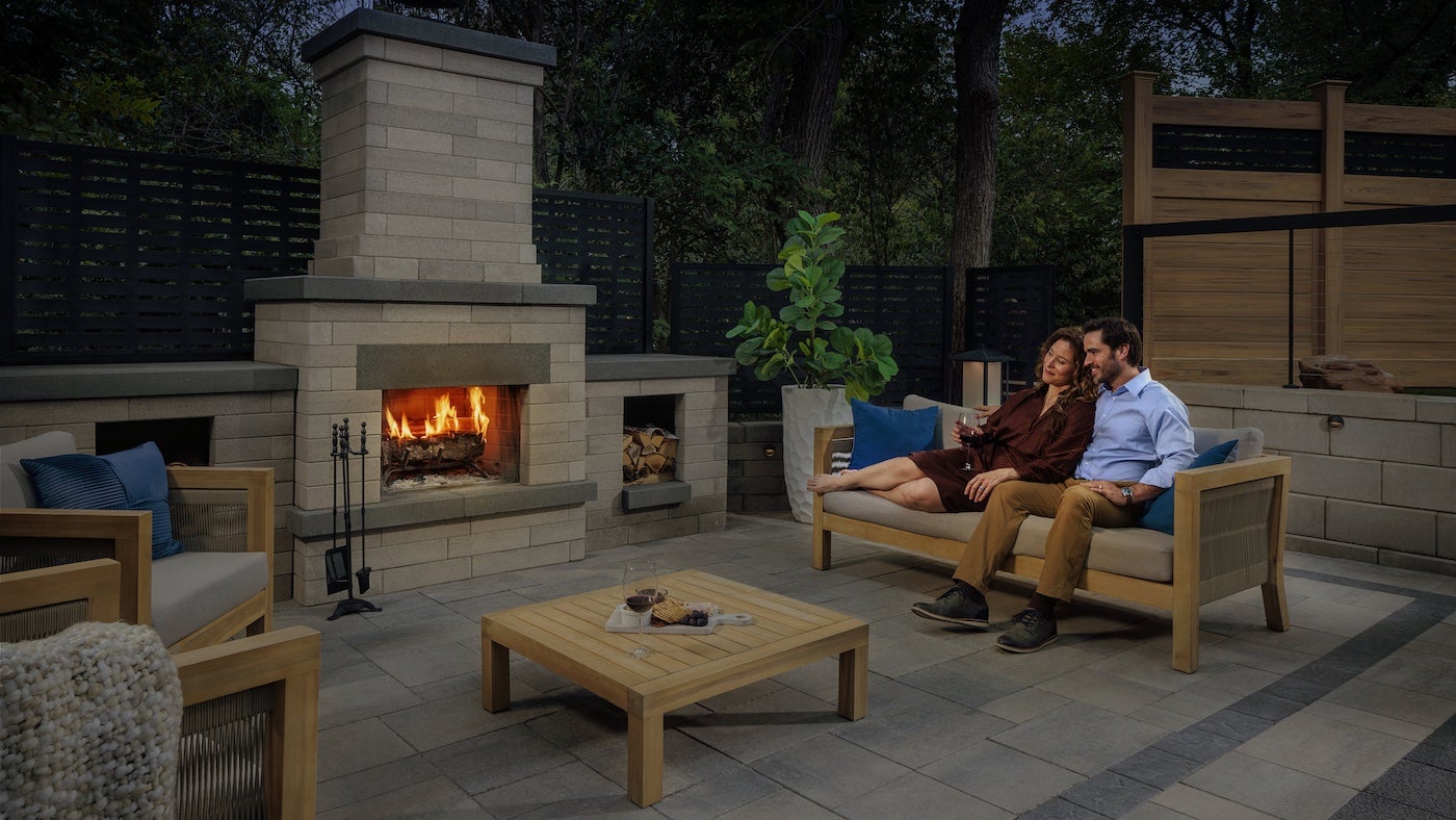 hardscape trends fireplace date